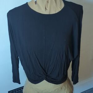 Gaze Black Long Sleeve Women's Top